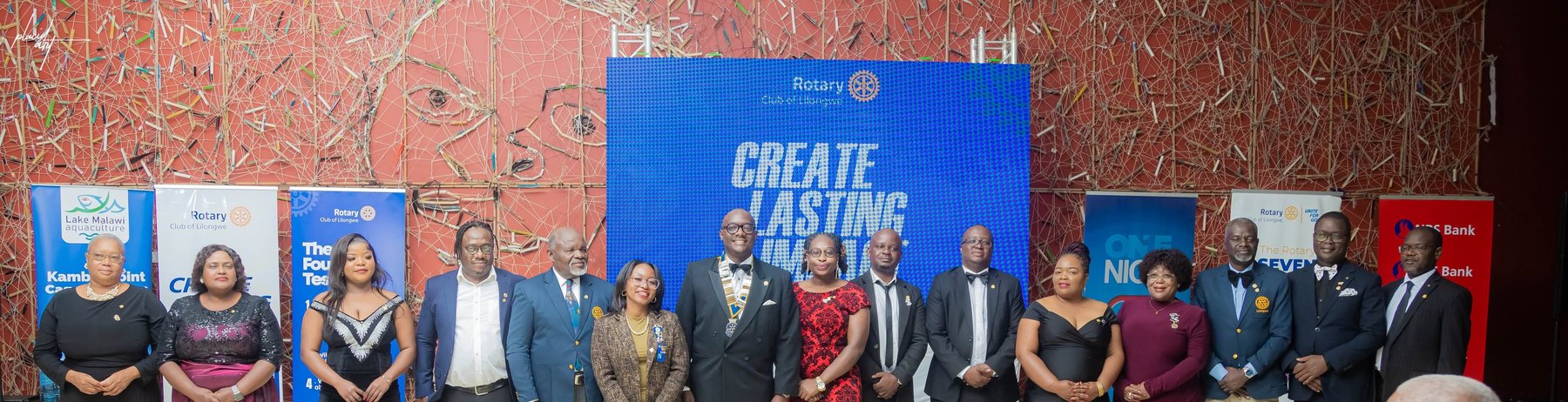Members of the Rotary Club of Lilongwe at the 2026&ndash;27 presidential handover